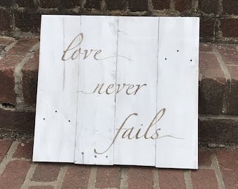 Love never fails -handmade and hand engraved
