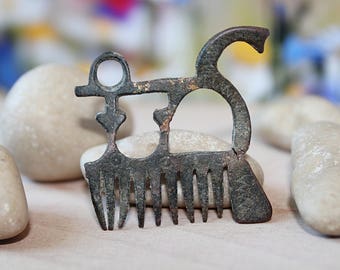 Suspension with solar signs of the crest of the Vikings, Kievan Rus, 10th - 12th centuries AD, Comb of the Viking amulet "0160"