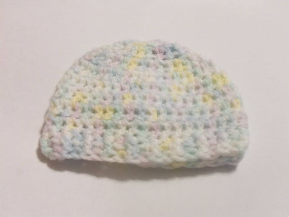 Crochet baby hat, yellow green blue beanie, baby beanie, preemie baby hats, newborn hats, girl beanie, baby shower gifts, crochet beanie