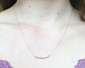 Custom Morse Code Necklace 14K Gold Fill or Sterling Silver