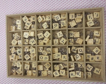 Quirky Letter Keyring, made using Scrabble pieces - All Letters Available
