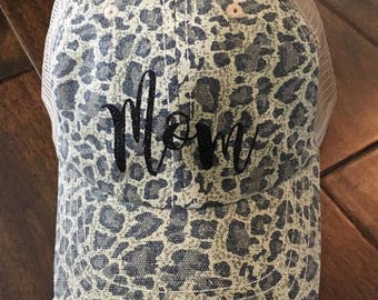 Mom Leopard Trucker Style Hat
