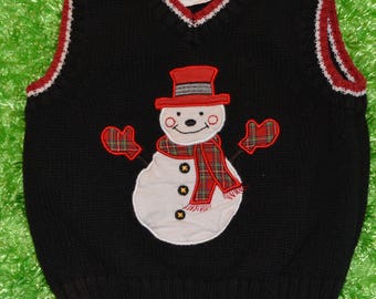 Vintage, 3- 6 months, Christmas sweater vest, Ugly Christmas sweater, kids, girls, boys, 3 to 6 month old, baby