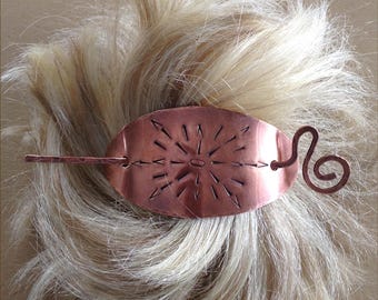 Red - Handmade GS Shell & Thread Work Hair Clip 48 main image 1