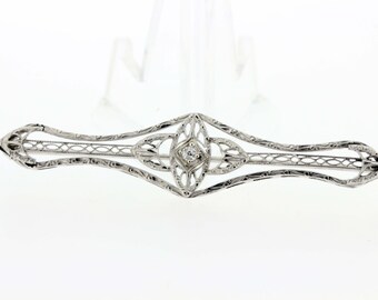 18K Gold Diamond Brooch