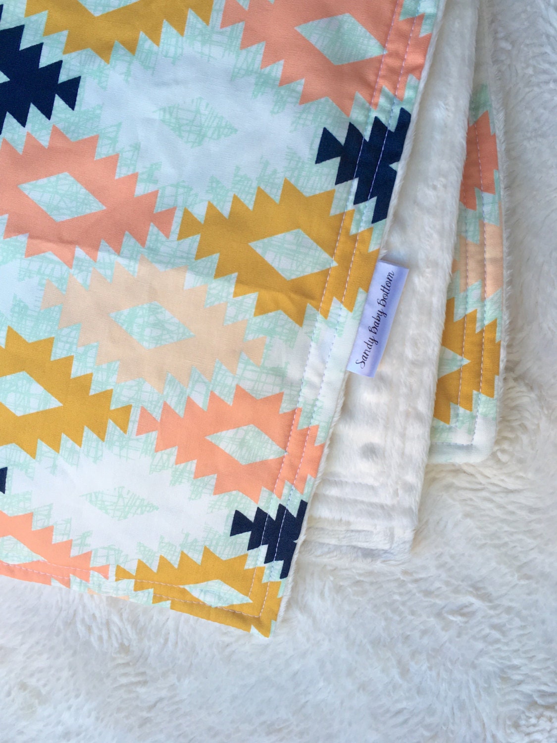 Arizona minky blanket baby blanket wholecloth stroller