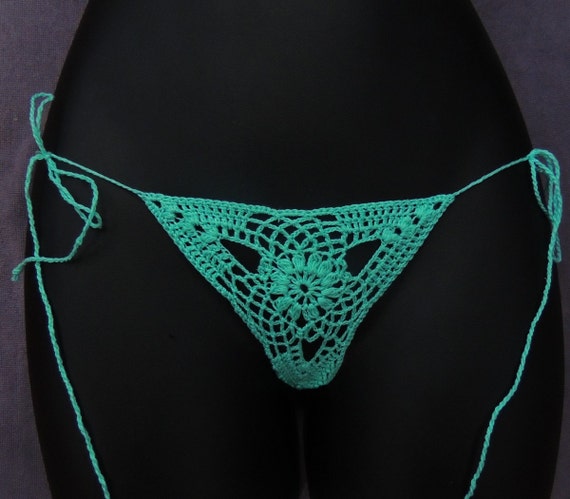 Cotton lace lingerie,Sexy Crochet Bottom, See Thru Thong, Low Rise Thong, Sexy Beach Bottom, Erotic Crochet Thong, Hot Thong 4 Beach & Pool