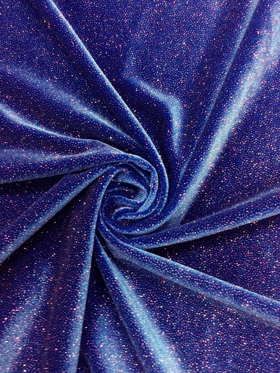 Stretch Velvet Fabric Stardust Glitter Velvet Multi-Colored