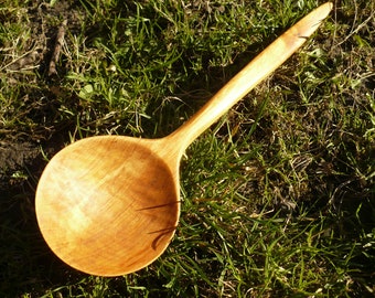 Wooden spoon, alder wood spoon for cooking, serving and mixing. Hand carved wooden spoon.