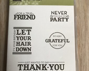 Destash New Stampin Up Let Your Hair Down Stamp Set