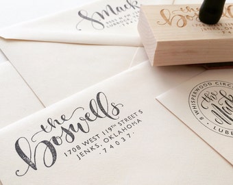 Custom Hand-Lettered Return Address Stamp