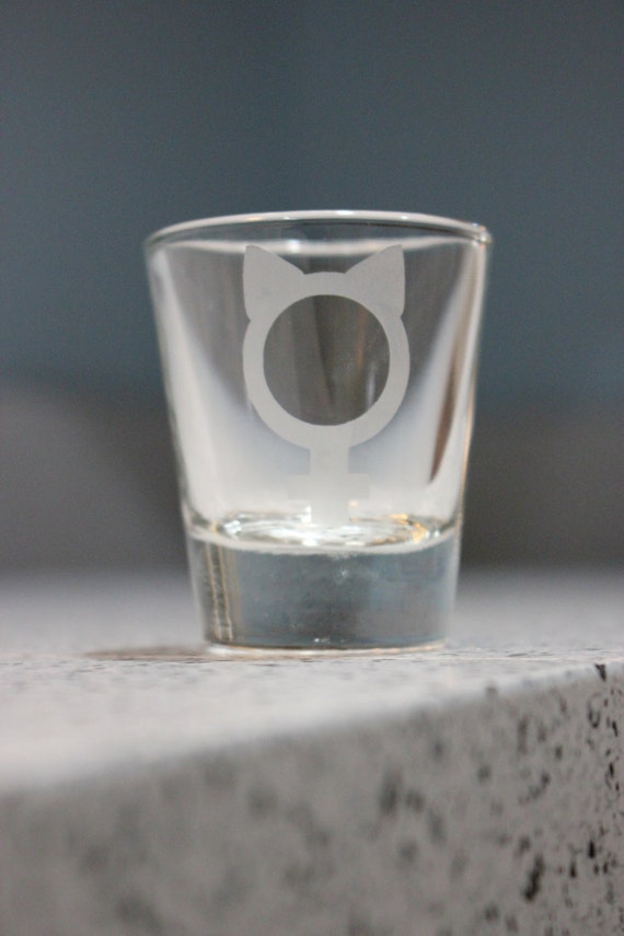 Pussy Hat Shot Glass Pussy Hat Womens glass protest glass
