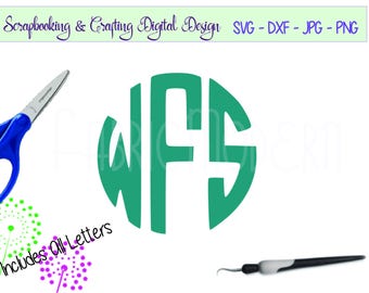 CIRCLE MONOGRAM, Round monogram Font, LETTERS, Silhouette font, Cricut svg cutting file, svg,dxf,png,jpg,pdf, #C118