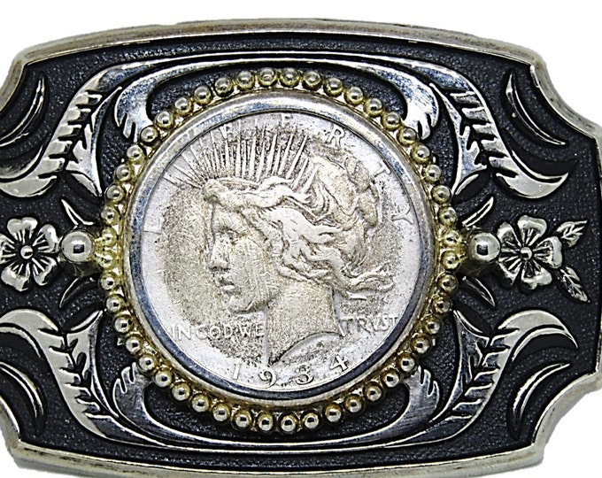 1934 Liberty Silver Dollar Belt Buckle - Coin Belt Buckle - Cowboy Belt Buckle - Unisex Belt Buckle,