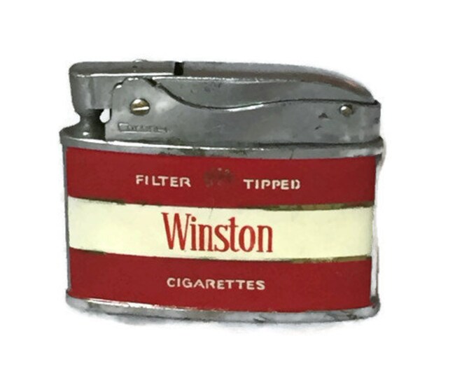 Vintage Winston Lighter - 1960's Cigar Cigarette Promotional Lighter - Vintage Tobacciana,