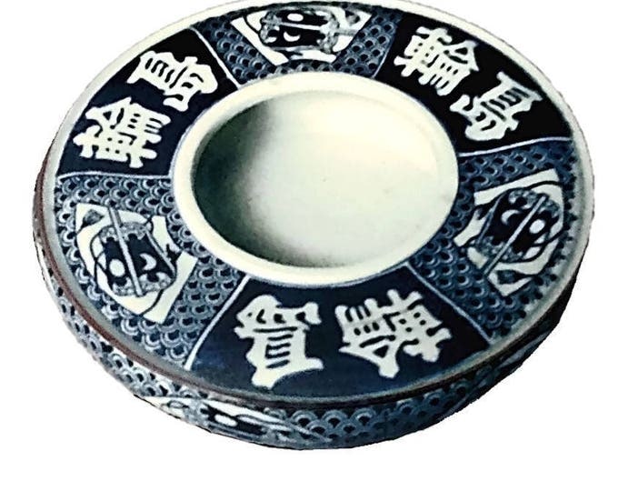 Vintage Chinese Porcelain Ashtray | Cigar Ashtray | Tobacciana Bowl | House Warming Gift | Ceramic Ashtray | Asian Home Decor