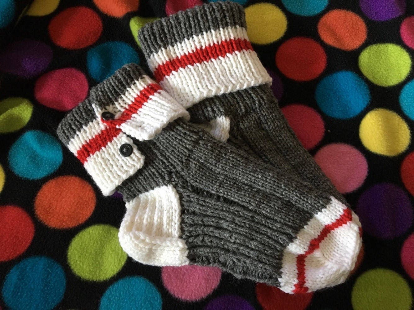 Pattern for adult Sock Monkey Socks