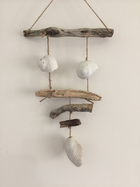 Handmade Driftwood & Shell Hanging Mobile by SirenAU on Etsy