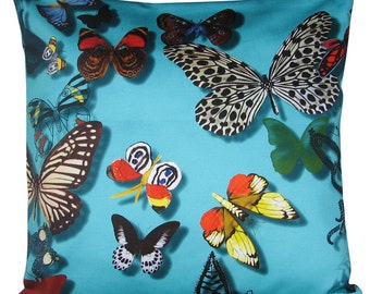 Designers Guild Christian Lacroix Butterfly Parade Lagon Blue Cushion Cover