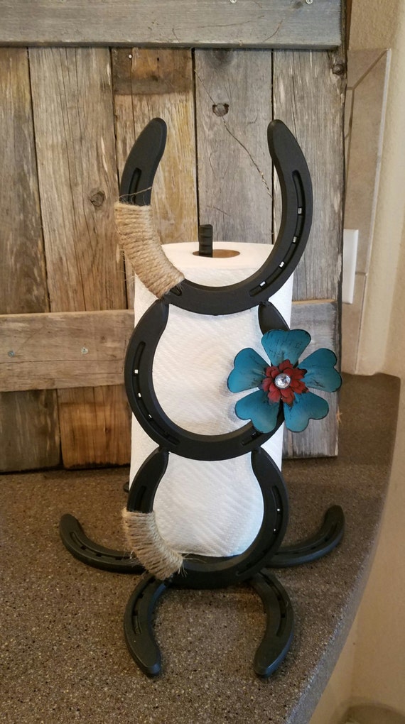 Items similar to Horseshoe paper towel holder on Etsy