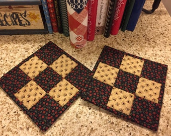 Kitchen Potholders / Quilted Potholders / Country Decor / Handmade / Item # 1885