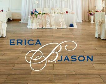 decal floor dance custom decor vinyl monogram personalized sign