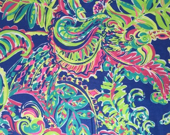 MULTI TOUCAN PLAY cotton Jacquard 9 X 18 or 18 X 18 inches ~Authentic Lilly Pulitzer fabric~