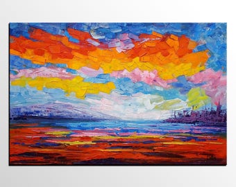 Original Painting, Abstract Landscape Painting, Abstract Art, Canvas Painting, Large Abstract Painting, Canvas Painting, Canvas Wall Art
