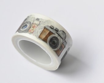 Vintage Camera Washi Tape /Masking Tape 20mm wide x 5m long (0.78 inch X 5.5 yards) No. 12085