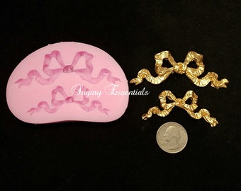 2 Pcs. Ribbon Bow Mold