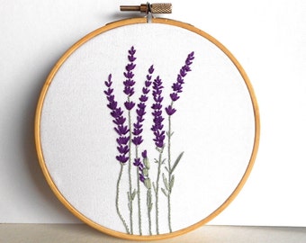 Flower Embroidery Hoop Art Floral Wall Art Rustic Home Decor Hand Stitched Art
