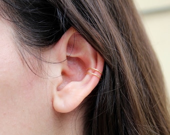 Conch piercing, no piercing needed, clip on ear cuff, conch earring, double conch earring, double conch cuff, double wrapped ear cuff