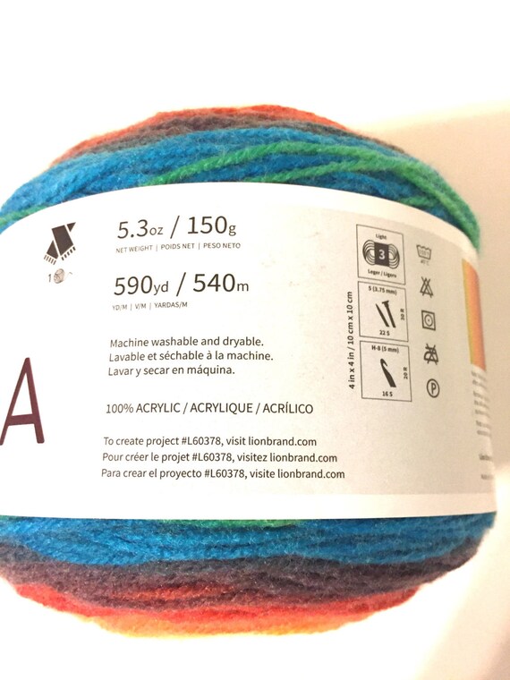 Lion Brand Mandala color change yarn multicolor yarn new