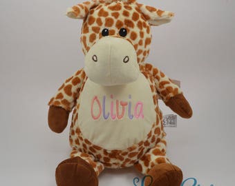 giraffe teddy personalised