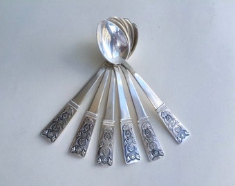 Set of Beautiful Scandinavian Silver-plated Coffee Spoons