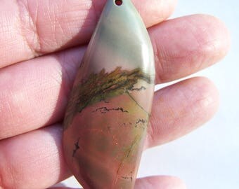 Multi Color Picasso Jasper pendant bead 61x22mm
