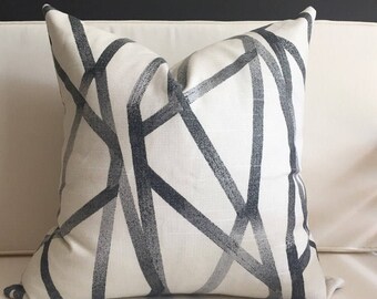 Pillow Cover, Black and White Pillow Cover, KENNEDY