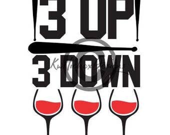 Baseball Bat Svg, Wine Glass SVg, Dxf For Silhouette Cameo, Cricut Download