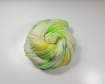 Hand Dyed Superwash Merino Wool Speckled Sock Yarn - Fireflies