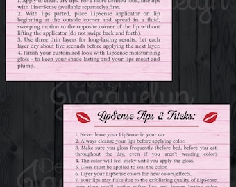 INSTANT DOWNLOAD LipSense Printables How to tips and tricks