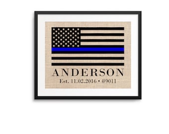Police Officer Gifts, Thin Blue Line Flag