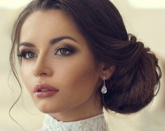Wedding jewelry - teardrop earrings - bridal earrings