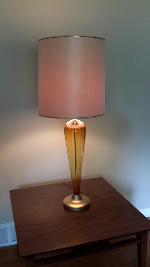 Mid Century Hand Blown Glass Table Lamp