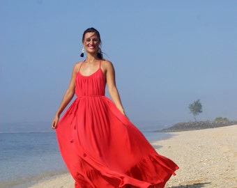 Bohemian Maxi Dress/Backless Maxi dress/Summer boho long dress/Beach wear * SALAMANCA MAXI DRESS