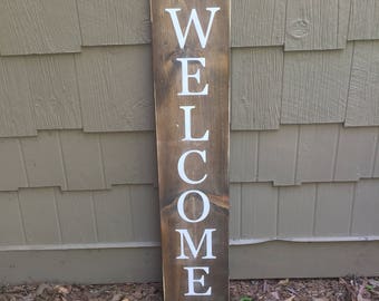 LARGE, Welcome sign, welcome, front porch sign, rustic welcome sign, distressed welcome sign, outdoor welcome sign