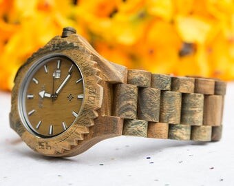 Elegant Personalized Mens Wooden Watch Vera Wood engraved with personal text, Gift for Him/Groom Gift,gift ideas for boyfriend/husband