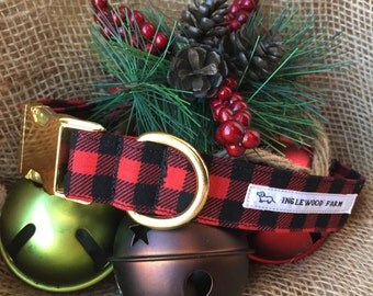 Dog Collar Buffalo Plaid, Plaid Christmas Dog Collars, Christmas Dog Collar, Holiday Dog Collars, Buffalo Plaid, Red Dog Collar, Dog Collar