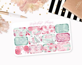 Love Birds - Valentine Themed Planner Stickers // Half Box Designs // Perfect for Erin Condren Vertical Life Planner