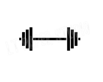 Barbell SVG, GYM SVG, Monogram Barbell Svg, Workout Svg, Cricut Cut Files, Silhouette Cut Files