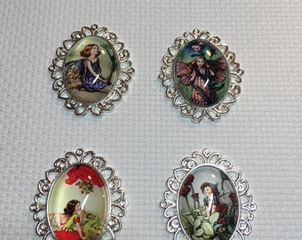 Needleminder Flower Fairies in Fancy Silver Setting